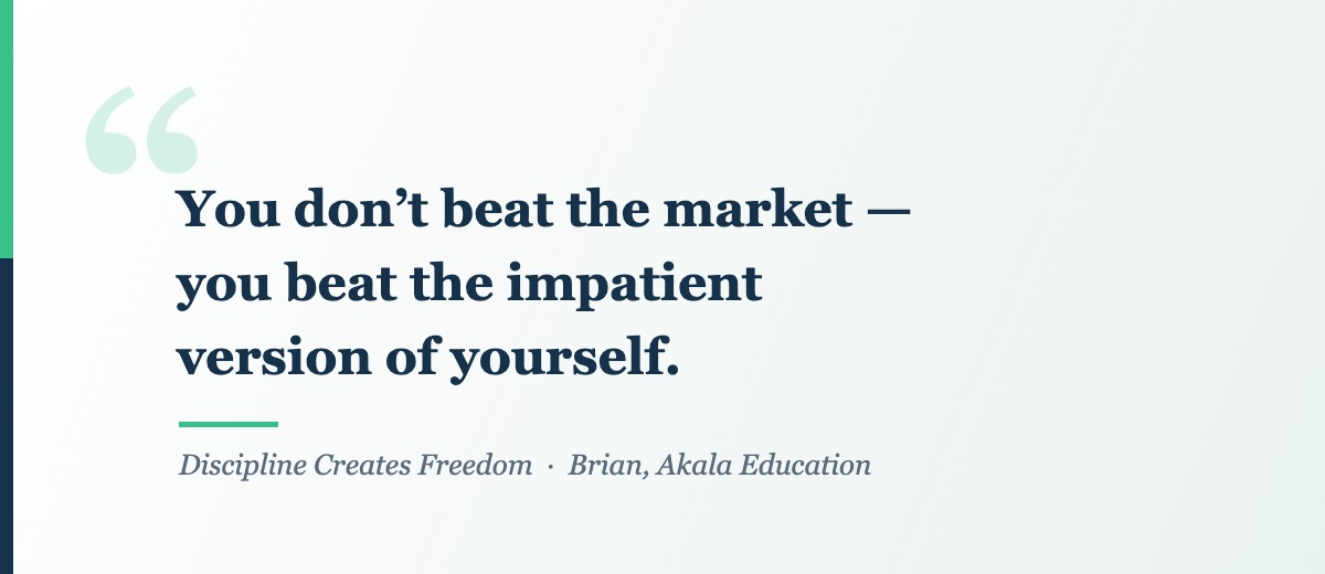 You don’t beat the market — you beat the impatient version of yourself.